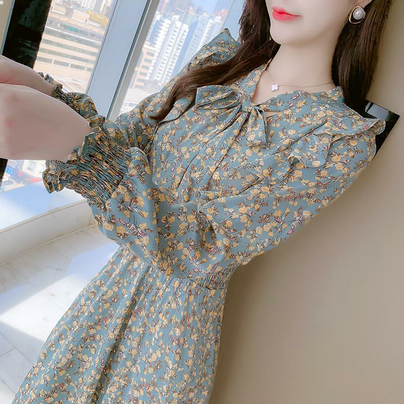 French Floral Dress for Women, New Spring Style, Goddess Style, Gentle Style, Lightweight, Waist-Cinching, Slimming, Elegant Long Dress, Simple