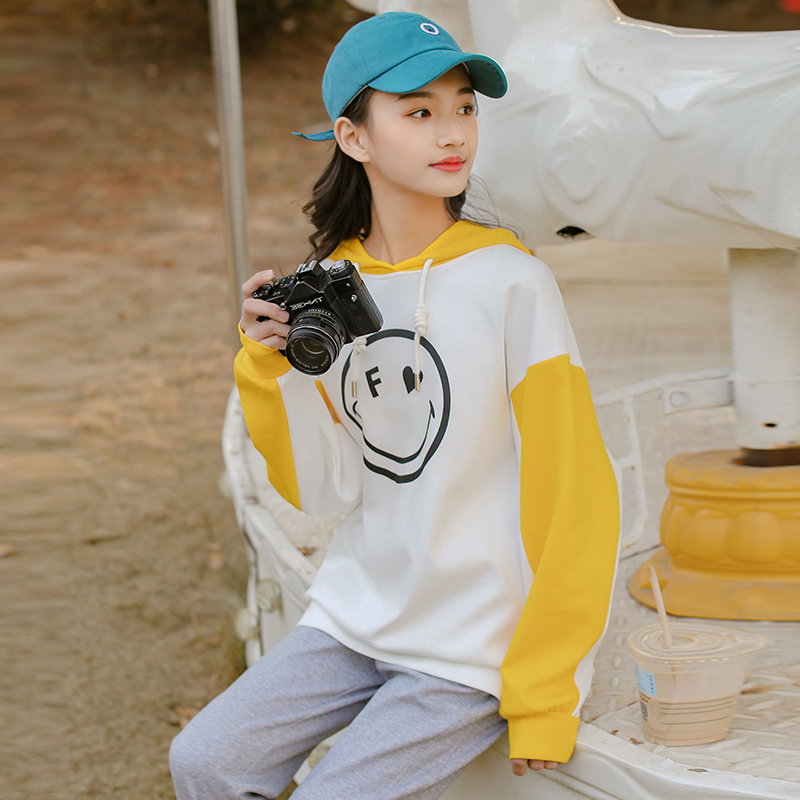 Female children's clothing 12-year-old 2022 Spring new Han version Loose Foreign Pie 13 Girl Spring Dress Girl Spring Autumn Blouse 15
