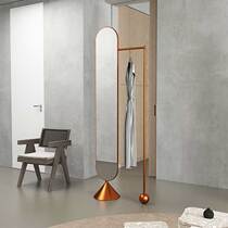 Danish ALD light extravagant net red mirror full body wearing mirror home rotatable clothes hanger integrated floor mirror ins wind