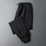 Мужские летние тонкие шелковые спортивные штаны для отдыха, свободный прямой крой