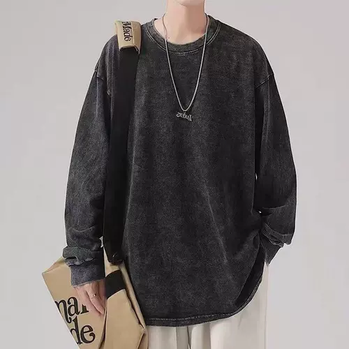 Демисезонный ретро лонгслив, толстовка, в американском стиле