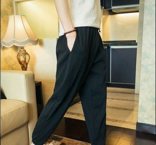 Летний тонкий фонарь, мужские универсальные ультратонкие штаны для отдыха