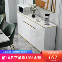 Light luxury rock slab sideboard modern simple living room tea cabinet kitchen cabinet cupboard integrated against the wall locker home