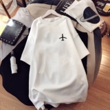 Tide, брендовая футболка с коротким рукавом, летняя одежда, популярно в интернете, в корейском стиле, подходит для полных девушек, по фигуре