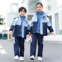 School uniforms for elementary school children three sets of childrens class clothes for winter kindergarten garden clothes for autumn and winter clothes sportswear suit