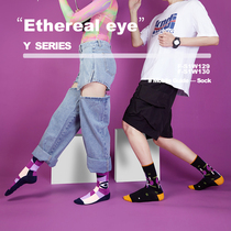 Mai Zuochao brand socks men and women in the stockings ins tide Joker trend personality spring and summer ethereal eyes 3 pairs