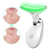 Neck beauty instrument multifunctional neck massager massager to remove neck lines nasolabial folds vibrating hot compress colored light beauty instrument