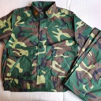 Old-fashioned camouflage clothing 87 camouflage clothing suit olive green copper buckle butt pocket camouflage work clothes work clothes suit