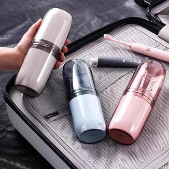 Travel toiletries set mouthwash cup storage box