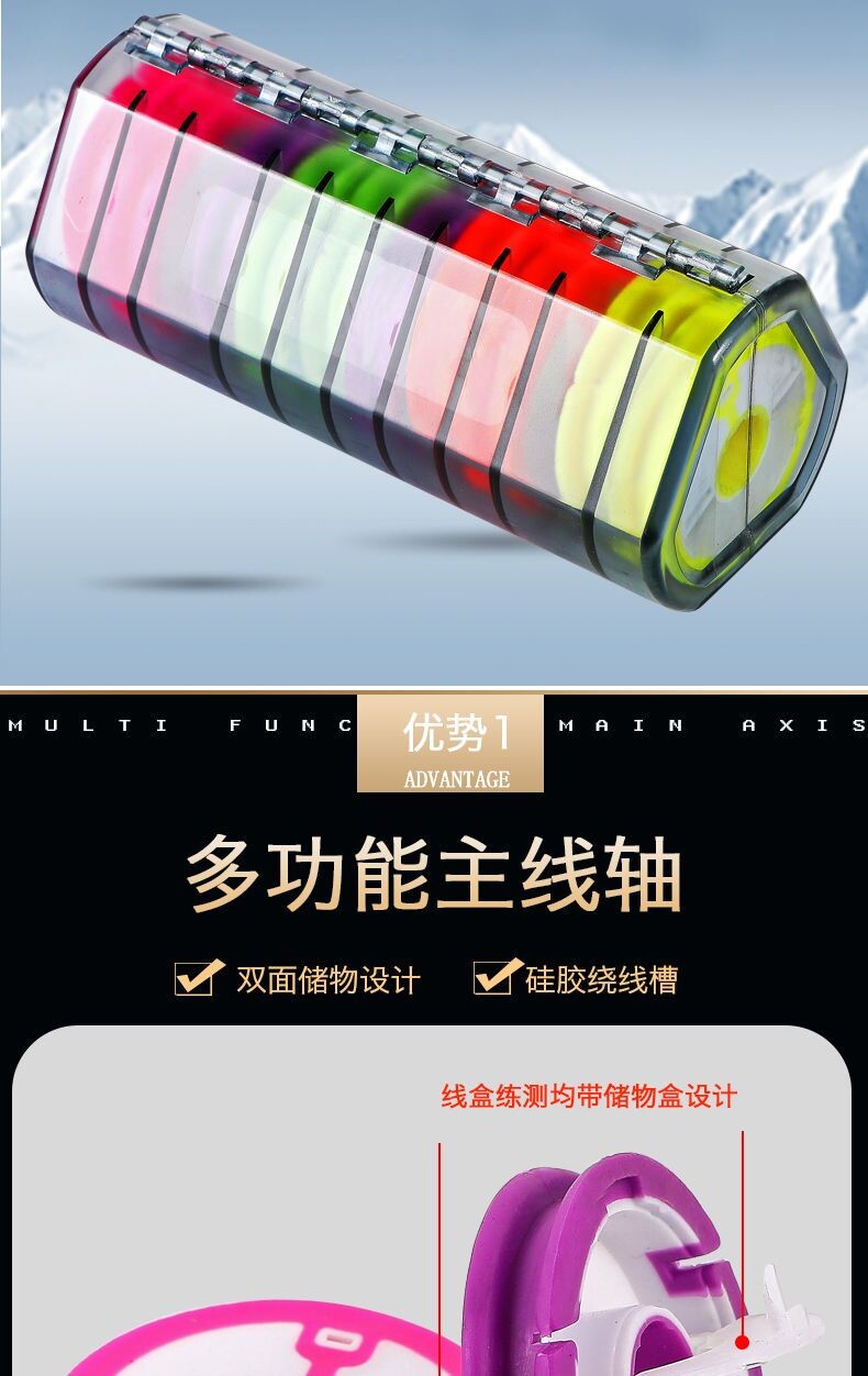 Коробка для ниток 新款硅胶主线盒大线轴鱼线盒多功能线组盒鱼线圈钓鱼配件渔具用品 OTHER