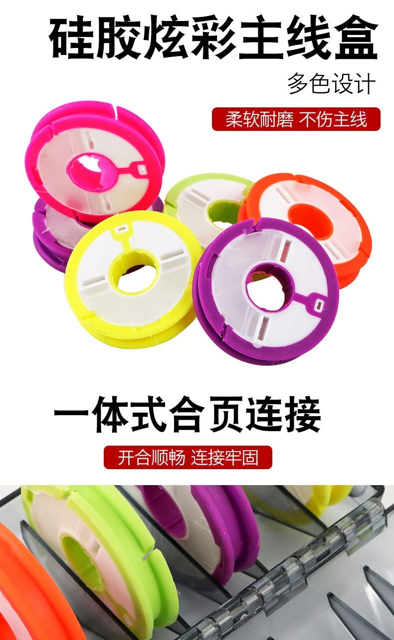 Коробка для ниток 新款硅胶主线盒大线轴鱼线盒多功能线组盒鱼线圈钓鱼配件渔具用品 OTHER