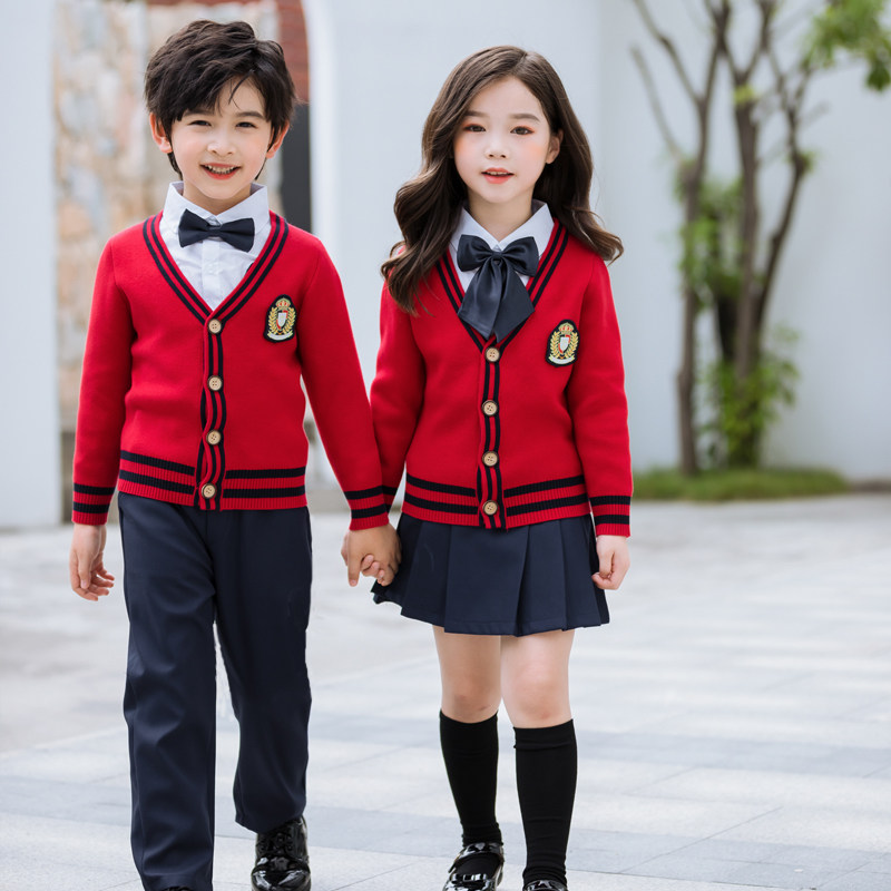 New primary school children's class clothes suit Spring and autumn season Children's school sweater shirts Yinglun Wind autumn and winter kindergarten Garden clothes