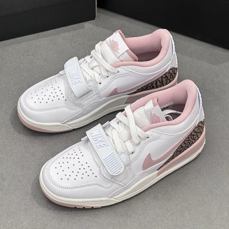 Nike Jordan Legacy312 Comfortable Low-Top Casual Basketball Shoes for Men and Women, White and Pink Fq7827-116 Nike Jordan Legacy312 Comfortable Low-Top Casual Basketball Shoes for Men and Women, White and Pink Fq7827-116