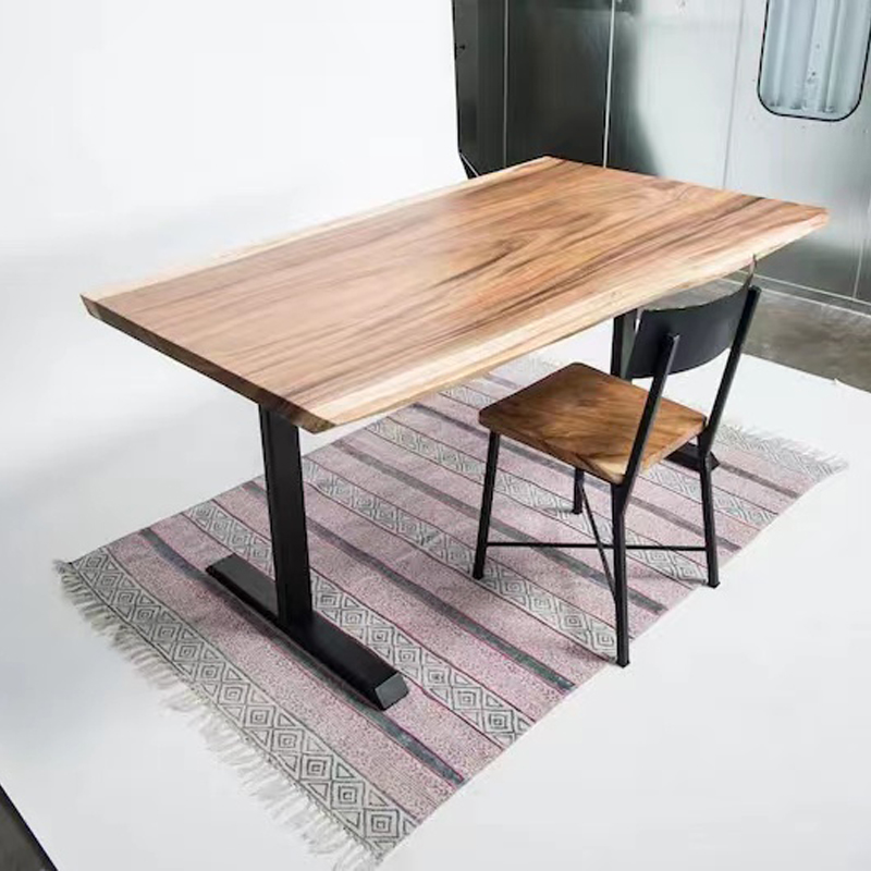 Customized metal iron table leg table foot solid wood board meeting table bar work table table rock table table stent