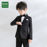 Детский классический костюм для мальчиков, платье девочки цветочницы, куртка