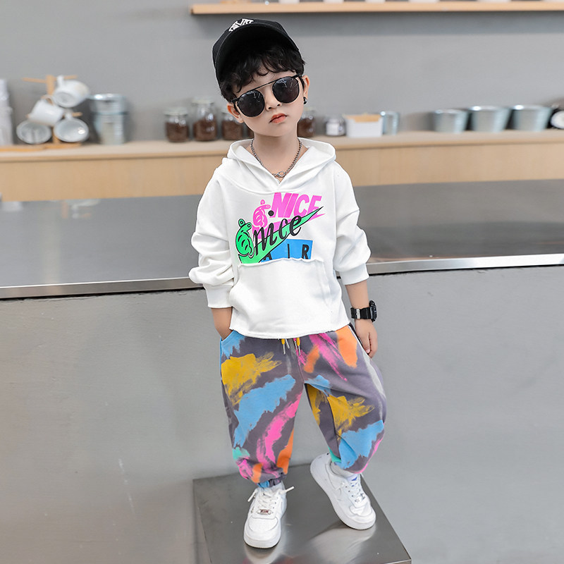 Children's clothing boy spring clothing suit 2022 new handsome and fashionable children's clothing small and medium-sized children spring and autumn and two sets