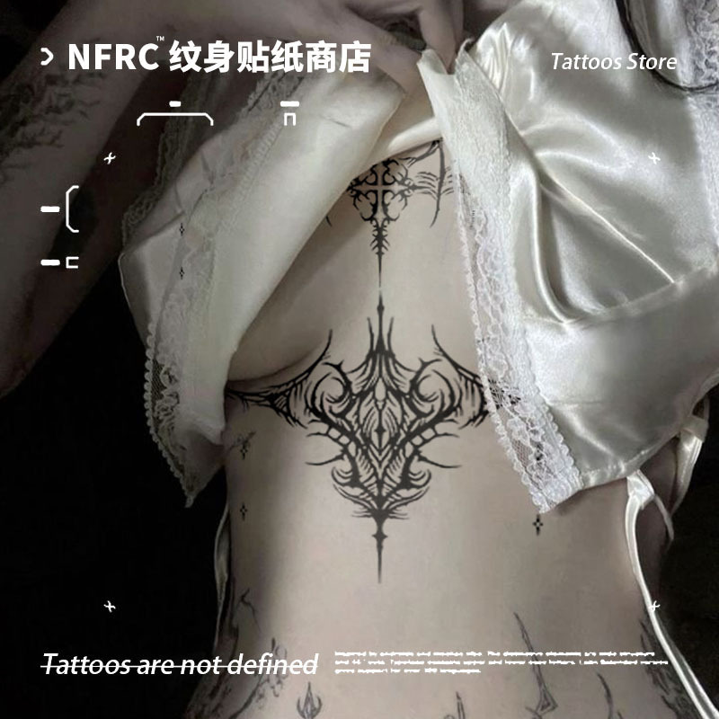 European and American Style Sexy Gothic Cross Chest Herbal Juice Tattoo Stickers for Women's Body Waterproof Tattoo New Style European and American Style Sexy Gothic Cross Chest Herbal Juice Tattoo Stickers for Women's Body Waterproof Tattoo New Style