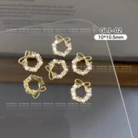 Рождественский цветочный кольцо-пирог золотой цвет (2 упаковки)