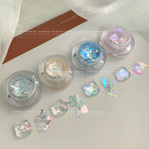 Блестки для ногтей для маникюра, ультратонкая порошковая втирка для ногтей, популярно в интернете