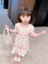Two 2 one 3 year old girls summer dress 4 childrens summer small fresh skirt 5 female baby summer thin childrens clothing