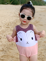 Girls ins baby swimsuit 2 Childrens swimwear 1 3 Princess net red one-piece 4 childrens summer beach swimsuit