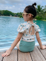 Girls baby swimsuit split 2 childrens suit one 3-year-old princess cute swimsuit 2021 new childrens swimsuit