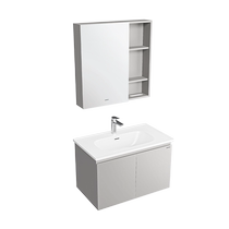 (New Product) Jiumu Bathroom Cabinet Washbasin Bathroom Integrated Ceramic Basin Modern Snowflake Gray 1007