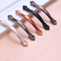 North European Style Cabinet Ivory White Aluminum Alloy Drawers Large Wardrobe Door Handle Modern Minima Solid Amber Handle