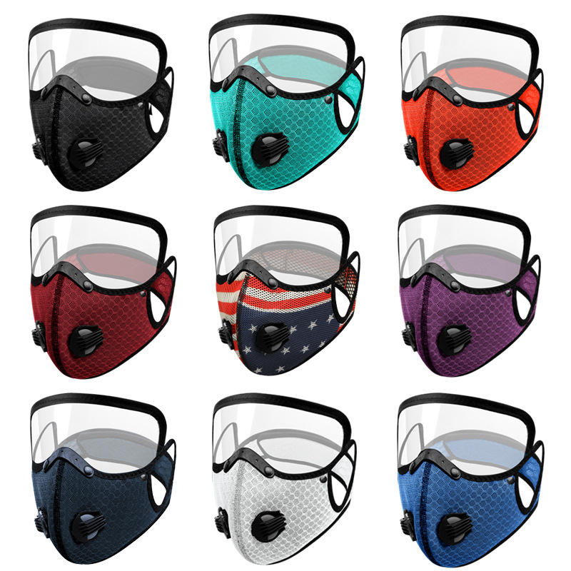 Anti-sandstorm mask riding with suction valve with protective lens mask filter sheet Summer dust-proof sunscreen