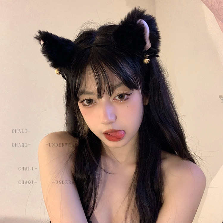 Halloween cat ears headdress Christmas hair accessories headband Hepburn bow cute Christmas headband jewelry