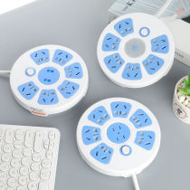 Drop-proof household multi-function socket with USB row socket wiring board Plug row plug board Wireless socket electric plug board