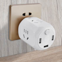 (Ultra mini socket)Rubiks cube socket converter with USB multi-function socket row plug row one-turn multi-purpose