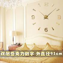 Creative diy Wall Clock Living Room Fashion Art-free Personality Modern minimalist atmospheric personality wall hanging clock