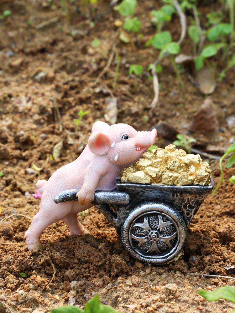 Brick-moving gift cute pig ornaments simulation pig home decorations birthday boudoir honey girl moving brick pig zodiac pig