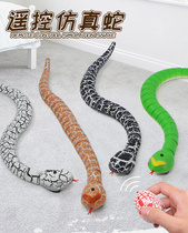 Remote control snake toy Simulation viper creative crawling can move electric biting fake snake tricky spoof scary male toy