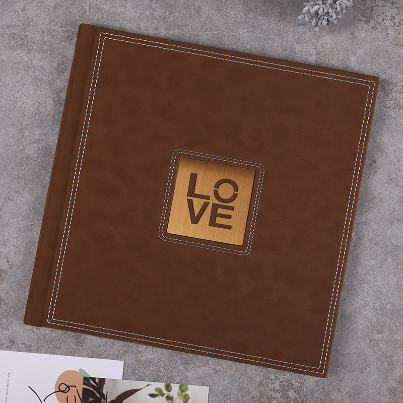 Photo book custom high-end photo album photo studio wedding photo souvenir album making leather cover ultra-thin album to give gifts