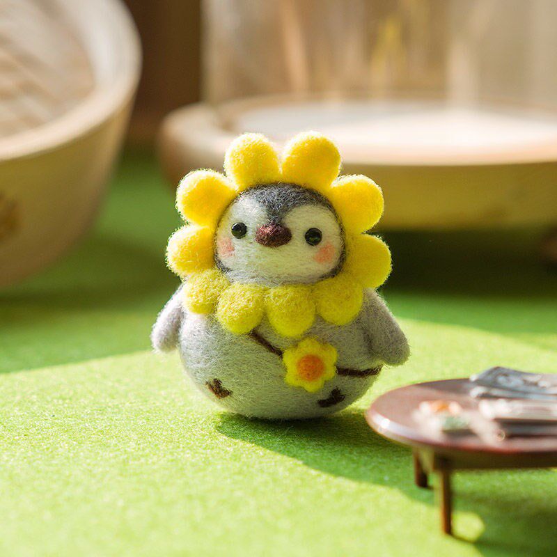 biabia wool felt wool felt diy material bag novice couple handmade gift doll small animal Penguin
