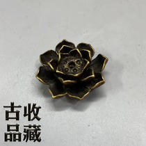Ancient Playing Antique Bronze Ware Collection Brass Lotus lotus fragrance inserts a column of fragrant copper-scenary inserts with incense holder incense holder
