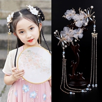 Hanfu Headwear Trim Side Clip Ancient Wind Super Fairy Dragonflies Fluffles Hair Clip Childrens Pair Of Gooey Fashion Accessories Complete With A Complete Set Of Steps To Shake Hair Accessories