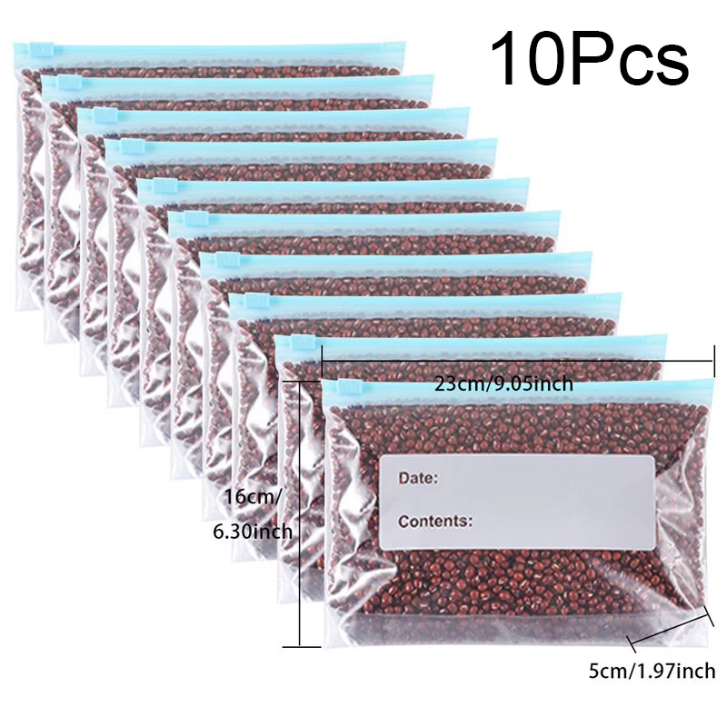 [1/10Pcs МReusable мешок для застежки-молнии стоячий Zip закрытый пластиковый заморозка]