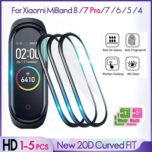 20D Soft Glass Protective Film Ver для Mi Band 8 7 Pro 6 5 S