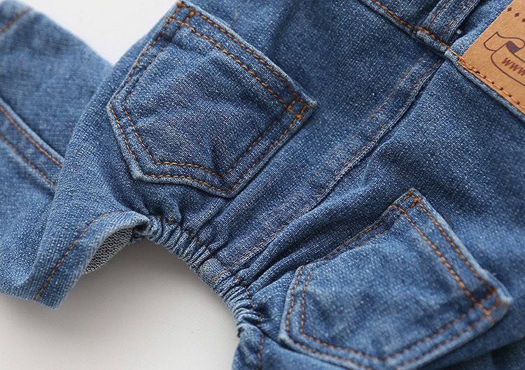 Chó dây đeo quần jean mùa xuân Teddy VIP hơn Xiong Xue Narui chú chó nhỏ mùa xuân và quần áo mùa thu - Quần áo & phụ kiện thú cưng áo ấm cho chó con
