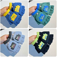 Детские демисезонные модные удерживающие тепло перчатки для мальчиков, 4-18 лет, без пальцев
