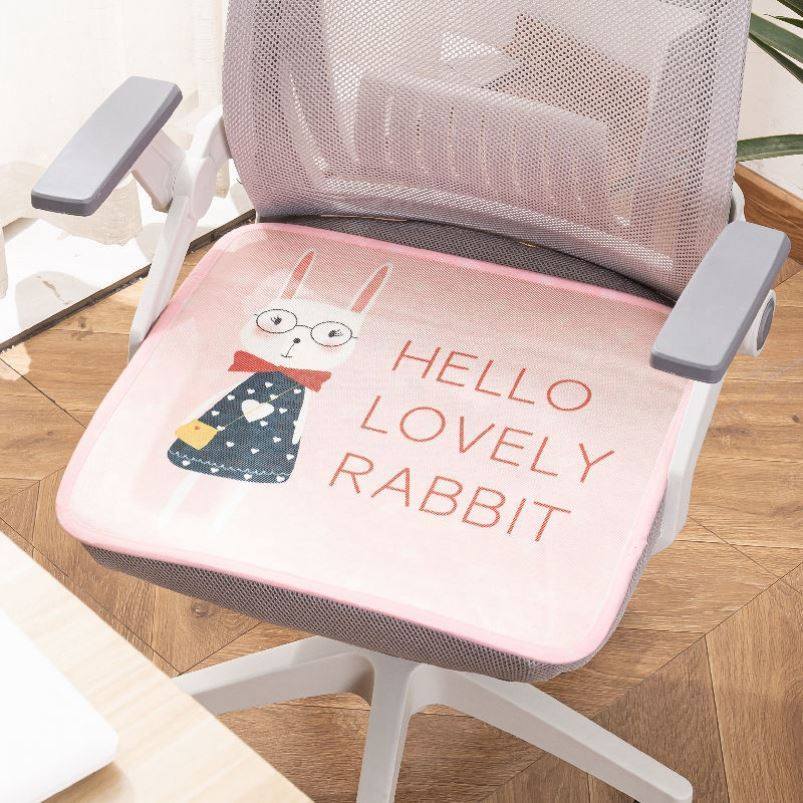 Ice Silk Breathable Cushion Summer Cool Mat Chair Cushion Office Seat Cushion Long Sitting Butt Cushion Summer Chair Cushion With Holding Pillow