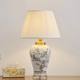 Chinese-Style Classical Household Ceramic Retro Table Lamp, American-Style Study, Bedroom, Living Room Corner Large Decorative Cozy Bedside Lamp