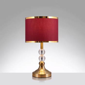 Simple Modern Wedding Bedroom Table Lamp, Wedding Room Bedside Lamp, Wedding Gift, High-End Red Wedding Crystal Everlasting Lamp