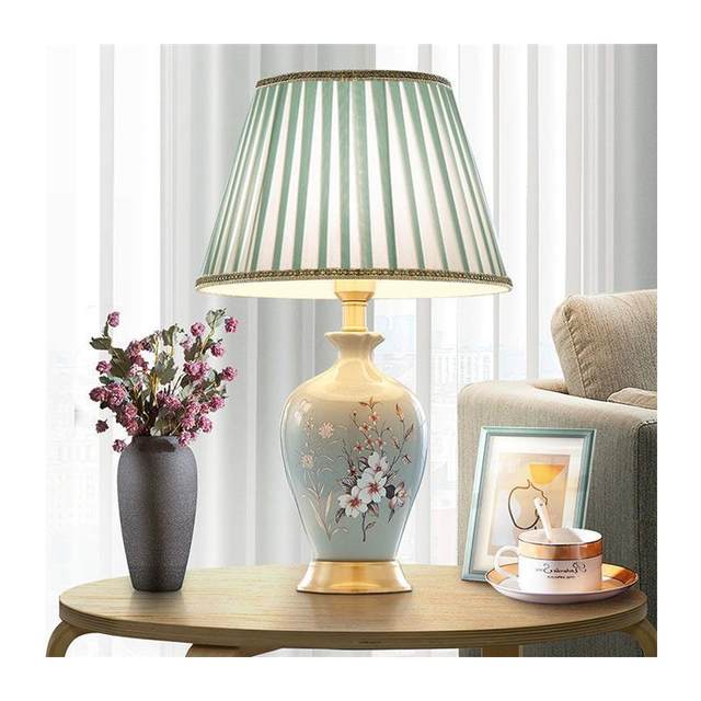 American-Style Light Luxury Ceramic Table Lamp for Living Room, New Chinese-Style Bedroom, Creative Ins-Style for Girls, Wedding 2025 New Model Bedside Lamp