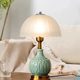 European-Style Table Lamp, Retro Pastoral Ceramic Glass Led Lamp, Study Desk Smart Lamp, Bedroom Decoration Bedside Lamp