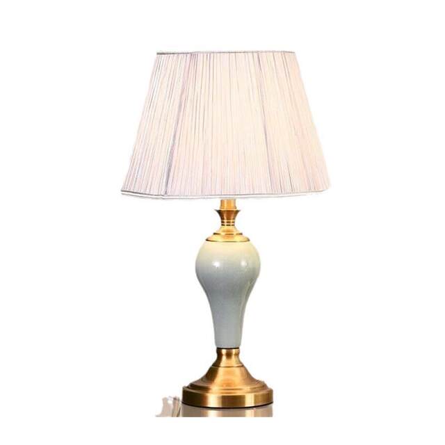 American Retro Bedroom Bedside Ceramic Table Lamp European Modern Simple Warm Creative Living Room Study Home Lighting Fixtures