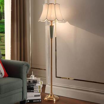 American Retro Living Room Floor Lamp, Nordic Simple Style Villa Dining Room Bedroom Decoration, Cozy Bedside Standing Lamp